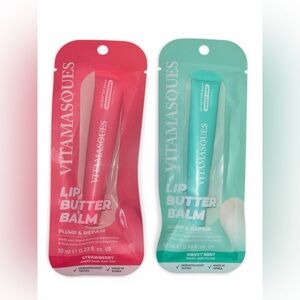 Vitamasques Lip Butter Balm Set - Strawberry & Sweet Mint